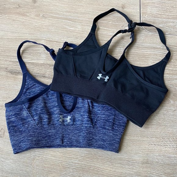 Under Armour Sports Bras Set of 2 Blue Black XS - Picture 12 of 12